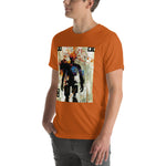 Load image into Gallery viewer, Glitchy Orange Wire Head Guy Tee (Unisex)
