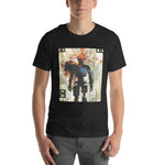 Load image into Gallery viewer, Glitchy Orange Wire Head Guy Tee (Unisex)
