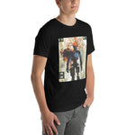 Load image into Gallery viewer, Glitchy Orange Wire Head Guy Tee (Unisex)
