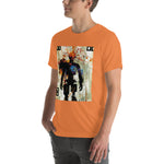 Load image into Gallery viewer, Glitchy Orange Wire Head Guy Tee (Unisex)
