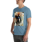 Load image into Gallery viewer, Glitchy Orange Wire Head Guy Tee (Unisex)
