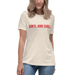 Load image into Gallery viewer, VINYL AND CHILL // Women's Relaxed Tee
