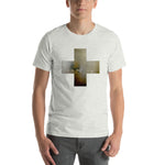 Load image into Gallery viewer, [grey] cross // unisex shirt-sleeve tee
