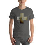 Load image into Gallery viewer, [grey] cross // unisex shirt-sleeve tee
