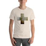 Load image into Gallery viewer, [grey] cross // unisex shirt-sleeve tee
