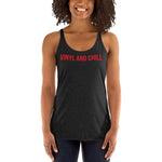 Load image into Gallery viewer, VINYL AND CHILL // Women's Racerback Tank
