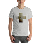 Load image into Gallery viewer, [grey] cross // unisex shirt-sleeve tee
