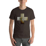 Load image into Gallery viewer, [grey] cross // unisex shirt-sleeve tee
