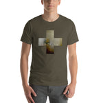 Load image into Gallery viewer, [grey] cross // unisex shirt-sleeve tee
